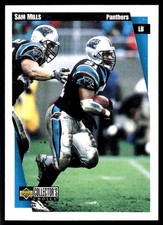 Sam Mills 1997 Collector's Choice #236 Panthers NFL READ FREE SHIP AutographDen