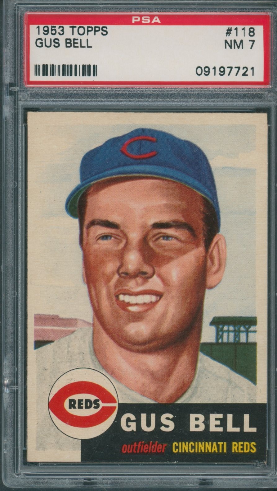 1953 Topps #118 Gus Bell PSA NM 7 *7721