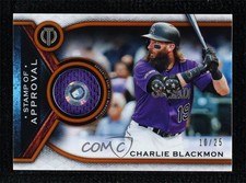 2021 Topps Tribute Stamp of Approval Relics Orange 10/25 Charlie Blackmon 0d44