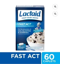 Lactaid Fast Act Lactose Intolerance Relief Caple, 60 Count
