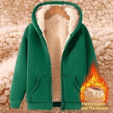 Men's Heavyweight Fleece Lined Full Zip Hoodie Jacket