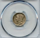 1921 Mercury Silver Dime 10c PCGS Genuine VF Detail Damage