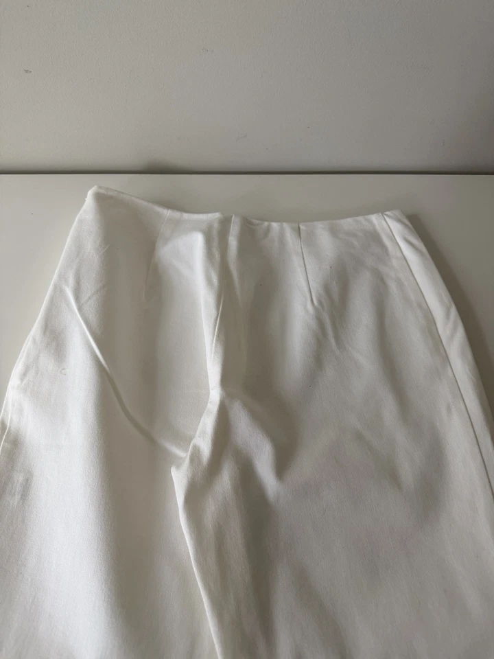 JENNE MAAG Blanco Algodón Elastizado Calzas Ajustadas Pantalones Pantalones Cortos Talla XP Foto 4 de 4