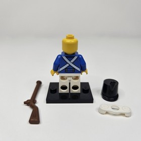 Lego Pirate Bluecoat Imperial Soldier Minifigure With Musket On Stand