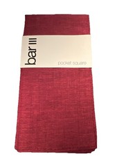 Bar III Mens Solid Pocket Square - Holiday 19. 12.5"x12.5" New