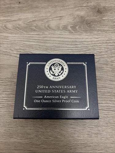 2025-W Proof $1 American Silver Eagle Army Privy 250th Anniversary Box OGP