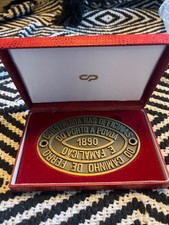 Boxed CP Portuguese Railways Commemorative Plaque 1890 Porto Povoa Famalicao Rai