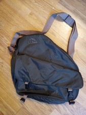 L.L. Bean Gray Ice Figure Skating - Nylon Sling Bag Backpack Adjustable Straps