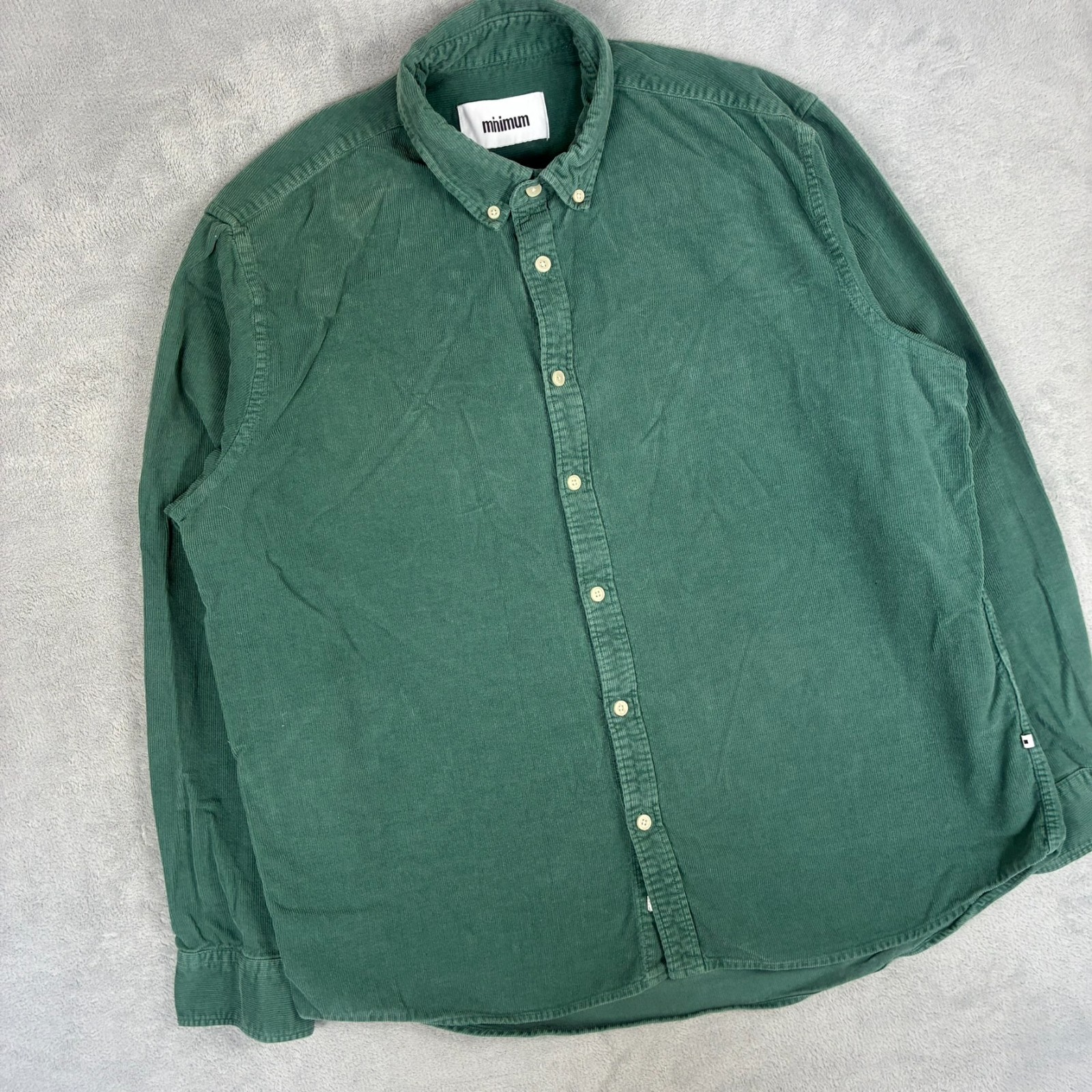 VTG Minimum Green Corduroy Size XL Long Sleeve Button Down Shirt image 2