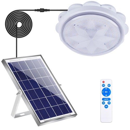 Solar Lights Indoor Home, Solar Shed Lights, Solar Porch Ceiling Light with R...