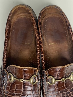 Allen Edmonds Grand Cayman Bit Loafers Brown Crocodile  display picture 1