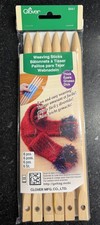 Clover 8441 Thick Weaving Sticks 6pc Birchwood Set w/ Needle Instructions NOS