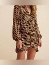 MINKPINK Valentina Mini Long Sleeve Dress NWT XL