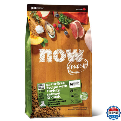 Now Fresh Grain-Free Small Breed Senior Dry Dog Food with Turkey, Salmon & Duck,