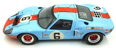 GMP 1/12 Scale Diecast 12073 - Ford GT40 Gulf 1969 #6 - Blue
