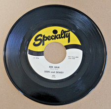 Don and Dewey: Bim Bam / Justine Vinyl 45 Specialty Records 631 7"