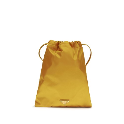 Prada Orange Recycled Polyamide Clutch Bag 100% Authentic