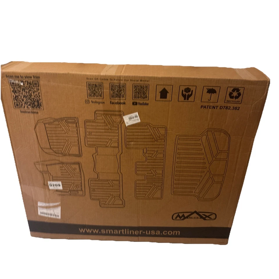 Jeep Grand Wagoneer Floor Mats SMARTLINER 3 Row & Cargo Liner Black 2022-23 - Image 3 of 4