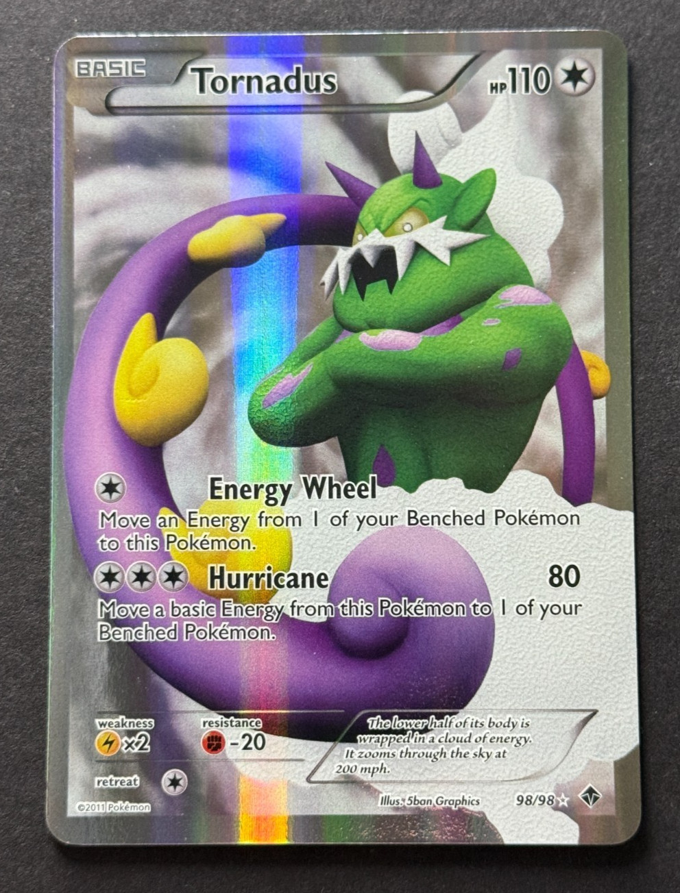 Tornadus | B&W--Emerging Powers | Holo | 98/98 | 2011 | Near Mint (NM)