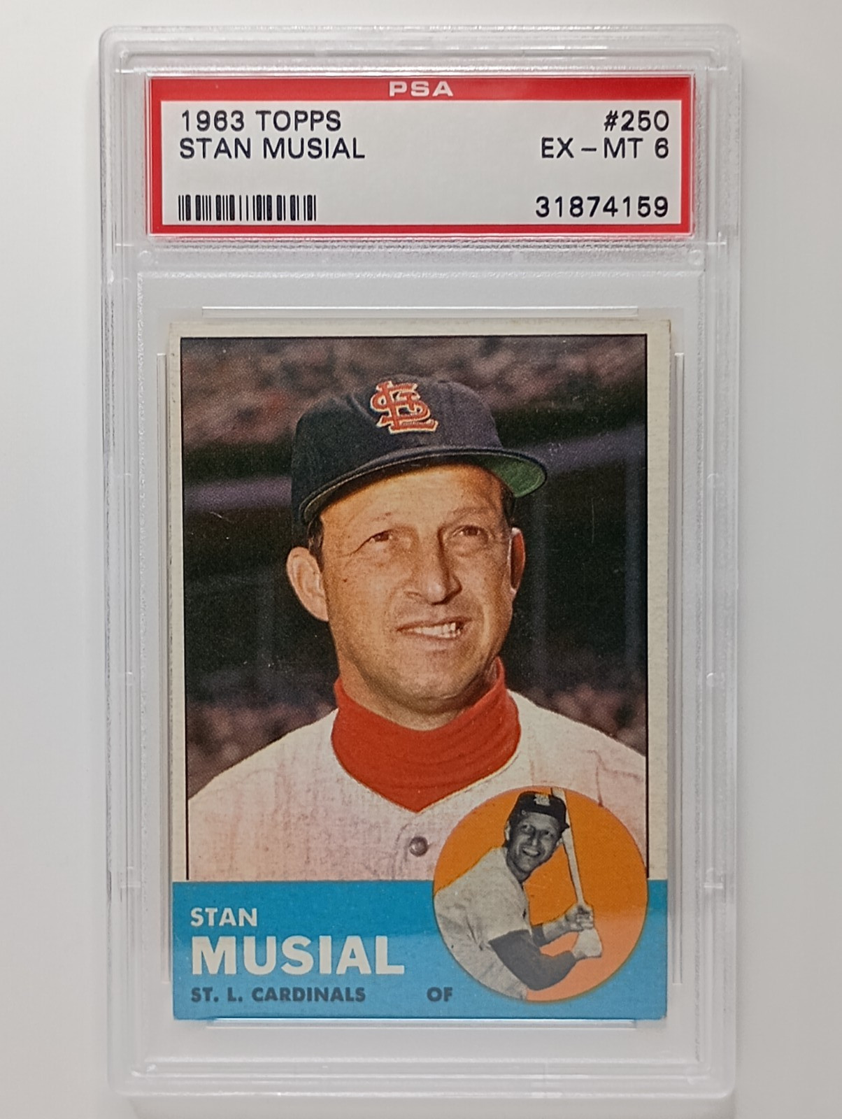 1963 Topps #250 Stan Musial PSA 6