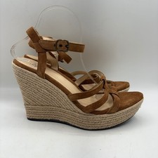 Sandalias de cuña alpargata de gamuza marrón UGG Callia para mujer talla 11