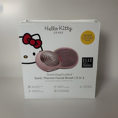 Hello Kitty GESKE Sonic Thermo Facial Brush 5-in-1 SmartAppGuided Pink NEW