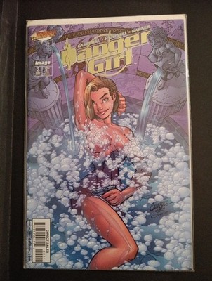 DANGER GIRL #2 GOLD FOIL VARIANT COVER + DF COA NM J SCOTT CAMPBELL RAR US COMIC