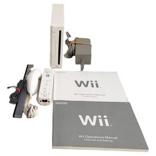 Nintendo Wii GameCube Backwards Compatible White Console Complete RVL-001 Tested