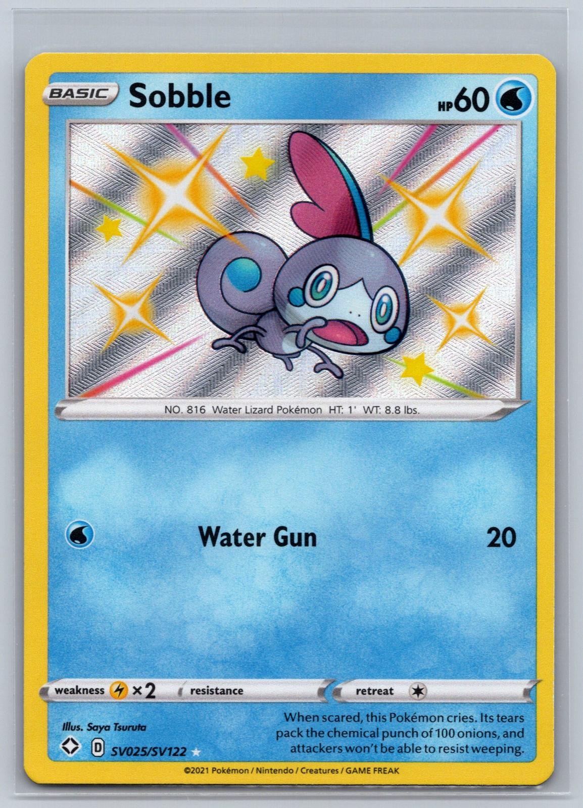 Sobble SV025/SV122 Shiny Rare Shining Fates Shiny Vault Pokemon Holo Near Mint