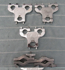 3 Pearl Vintage 3 Hole Adapter Clamps and 1 I...