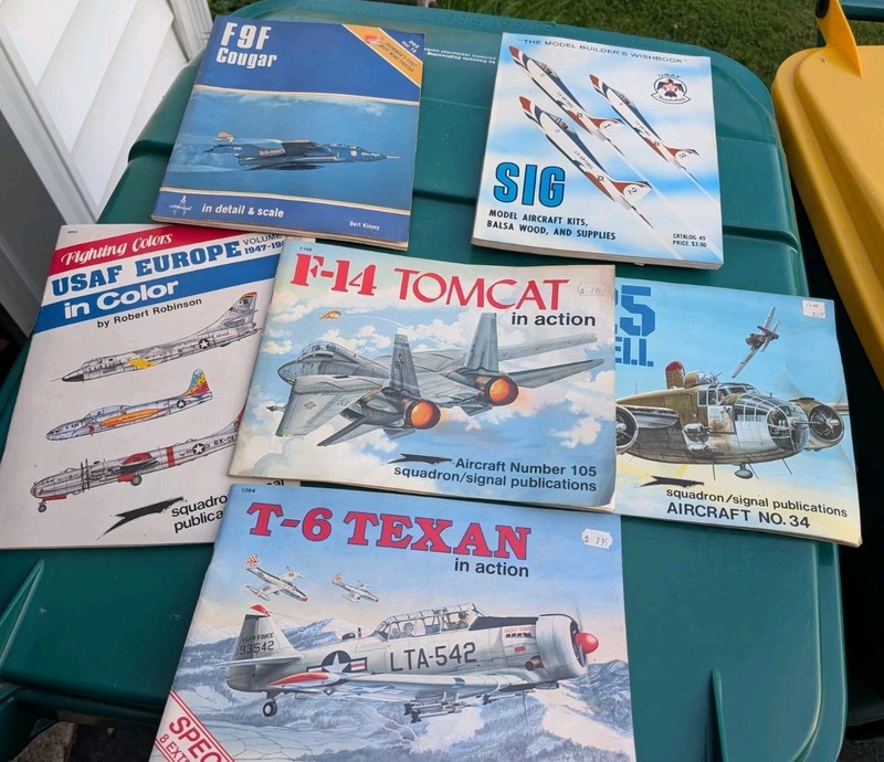 Large Military Airplane Book Model Airplane Book Lot F14, Tomcat Etc Cool Photos