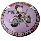 Vintage Betty Boop Harley Davidson Porcelain Sign - Motorcycle Gas Pump Sign