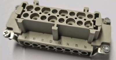 HARTING, Han 16B - Buchseneinsatz, 0933016271, 16E-F-s, 16 + PE, 500 V, 16 A