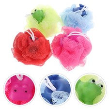 4 Pcs Children Cartoon Bath Kids Sponge Loofah Shower Scrub for