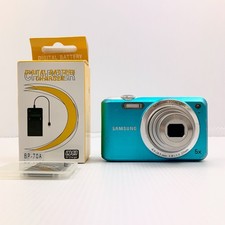 Samsung ES70 Digital Camera Compact 12.2MP 5X Optical Zoom Blue Retro Charger