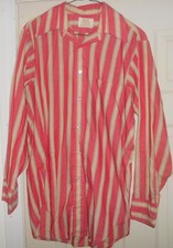 Arrow Kent Collection Stripe Shirt Mens 15 32 vintage
