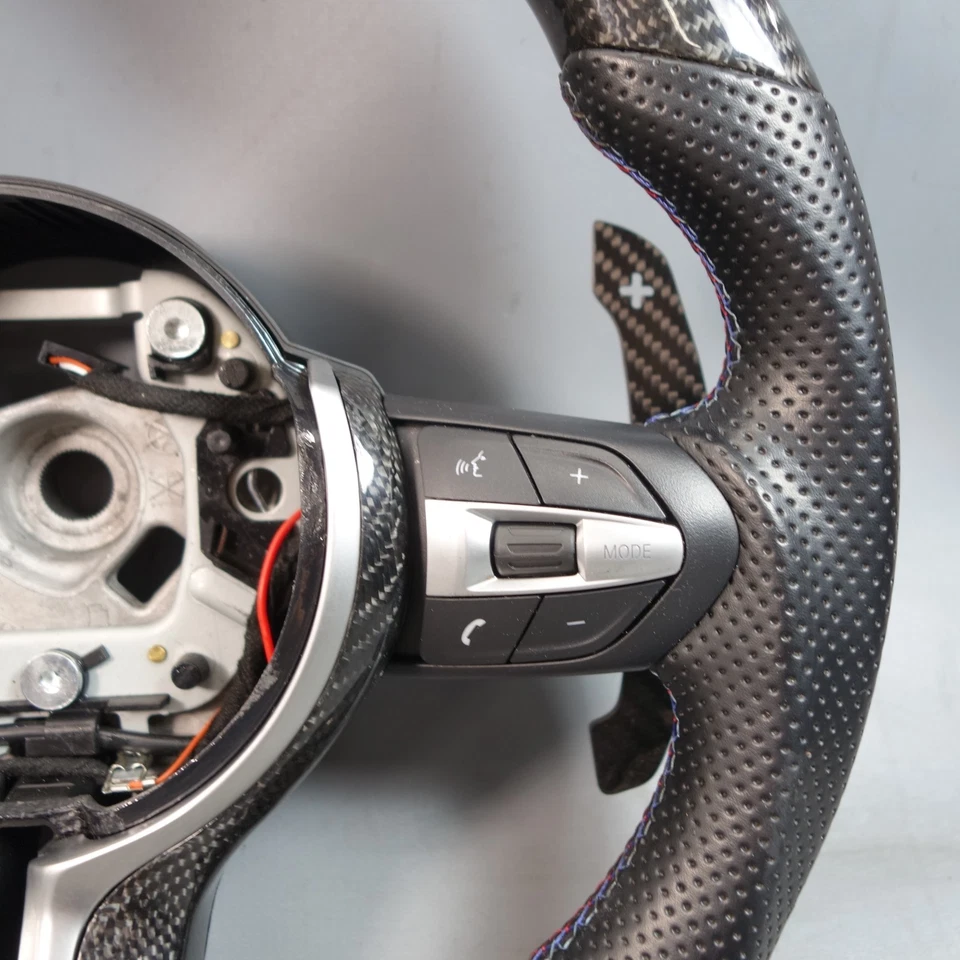 Volante deportivo BMW F30 serie 3 12-21 F32 F22 personalizado M fibra de carbono Foto 3 de 4