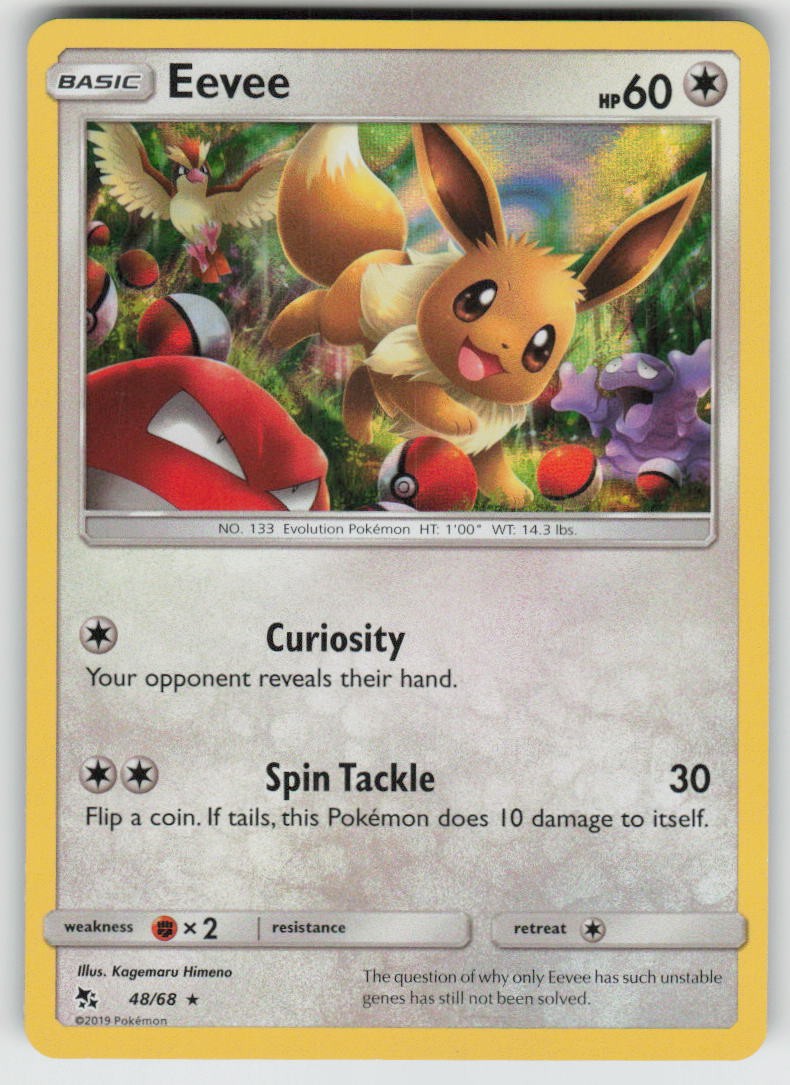 Holo Eevee 48/68 Rare Hidden Fates Near Mint