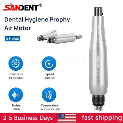 Premium Plus Dental Hygiene Prophy Handpiece Air Motor 4 Holes & 4:1 Nose Cone