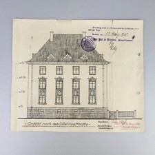 Antiker Bauplan von 1928, Haus Döbelnerstra�...