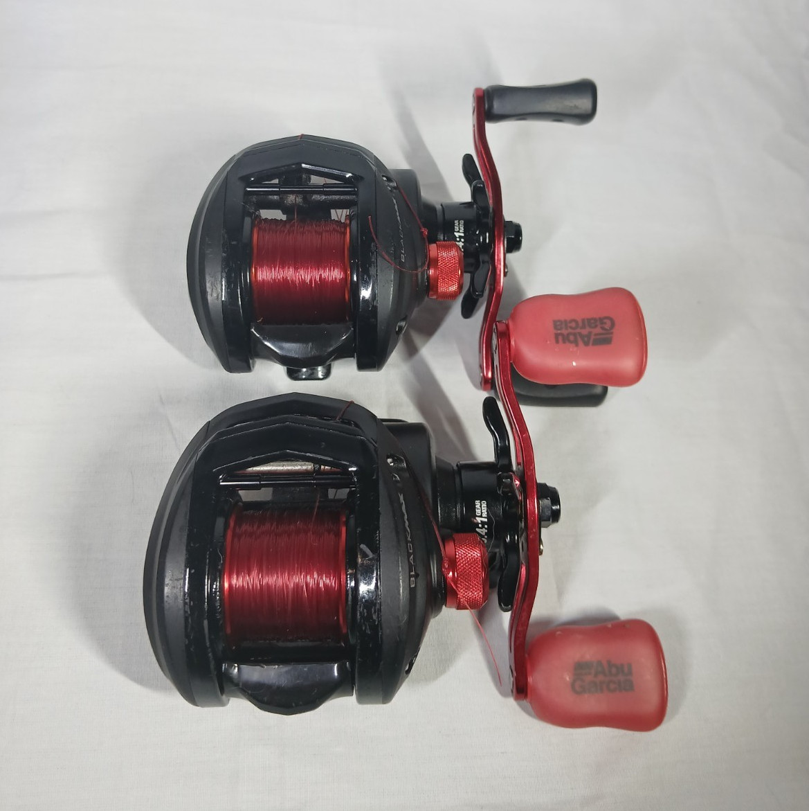 Abu Garcia Black/Red Baitcast Reels Lot of 2