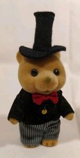 Vintage 1980s Russ Berrie Company Bear Divorced Groom Flocked Figure No Bride