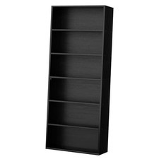 Bookshelf,6-Tier Open Bookcase and Bookshelves,6 Shelf Display Storage Black