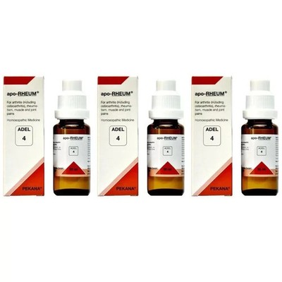 ADEL 4 apo-RHEUM Drops 20ml Natural Joint & Muscle Pain Relief (Pack of 3)