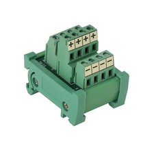 2 in 4 Out Terminal Blocks Module, DIN Rail and Panel Mounting Power Distribu...