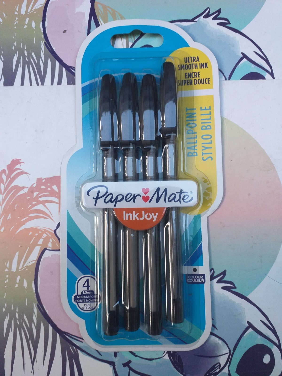 PAPERMATE BLACK BALLPOINT INKJOY STYL0 PENS X 4 PACK
