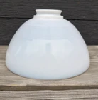 Vtg 10" Milk Glass Partly Ribbed Floor Lamp Light Shade Torchiere 2 1/2" Fitter