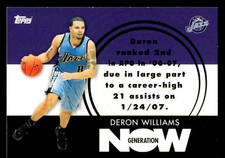 2007-08 Topps #GN13 Deron Williams Generation Now Card Utah Jazz
