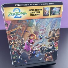 Zootopia 2 4K UHD Blu-ray Digital, 2025 Limited Edition Steelbook NEW Disney