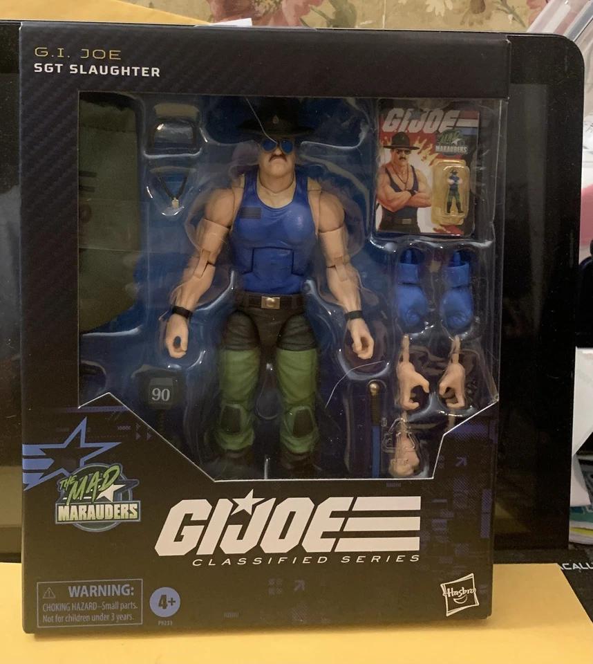 Lote de 7 figuras GI Joe SGT Slaughter Cobra Commander y anguila Snow Servant Beach Head Foto 4 de 4